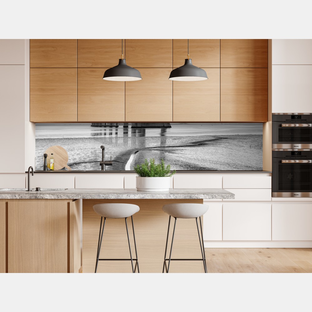 Naklejka repozycjonowalna minimalistyczny most wantowy w monochromie – Wallissimo® Naklejka repozycjonowalna minimalistyczny most wantowy w monochromie – Wallissimo®