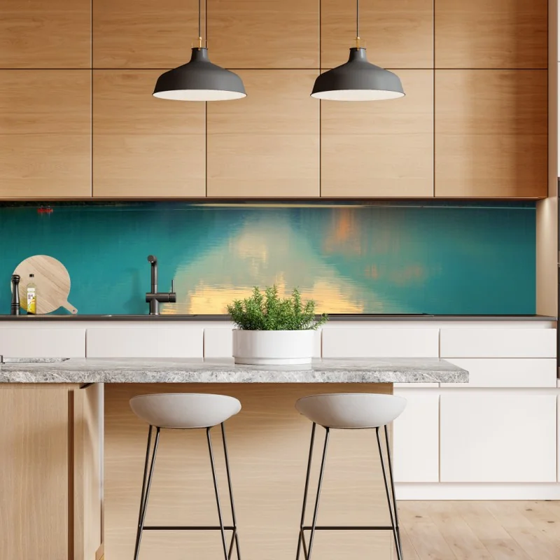 Naklejka repozycjonowalna czarno-biała abstrakcja ze złotymi żyłami – Wallissimo®