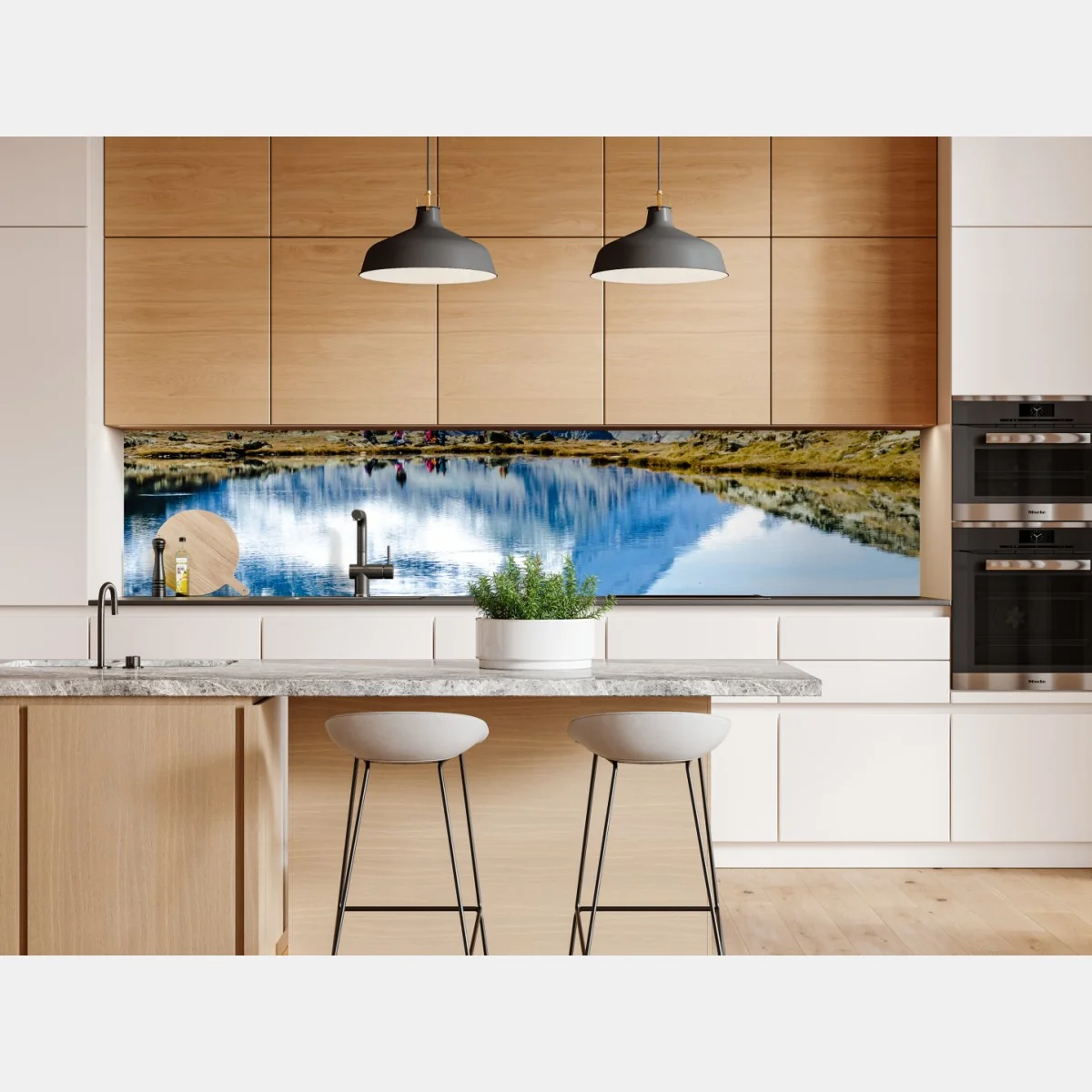 Naklejka repozycjonowalna majestatyczny Matterhorn odbity w alpejskim jeziorze – Wallissimo® Naklejka repozycjonowalna majestatyczny Matterhorn odbity w alpejskim jeziorze – Wallissimo®