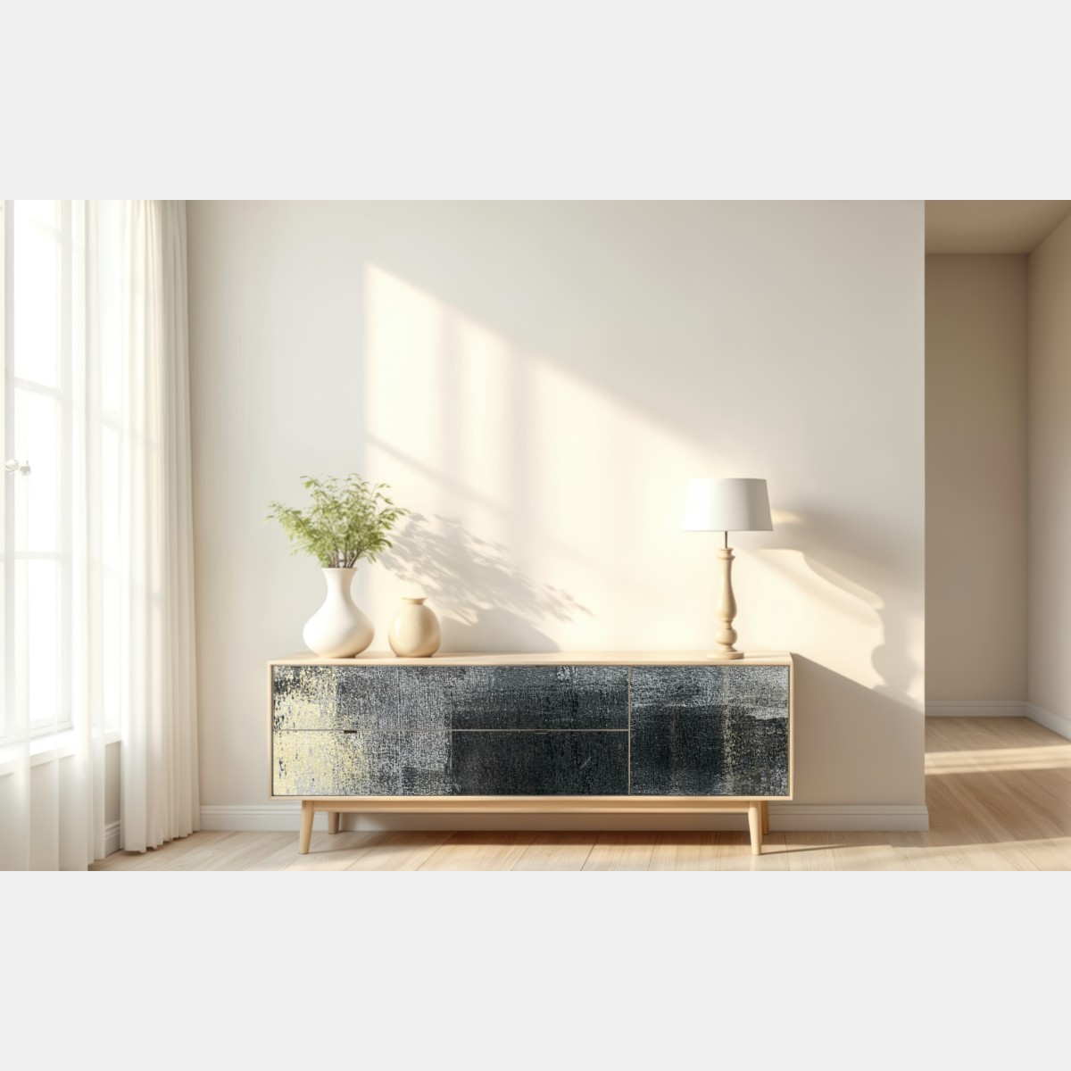 Naklejka repozycjonowalna subtelna monochromatyczna faktura – Wallissimo® Naklejka repozycjonowalna subtelna monochromatyczna faktura – Wallissimo®