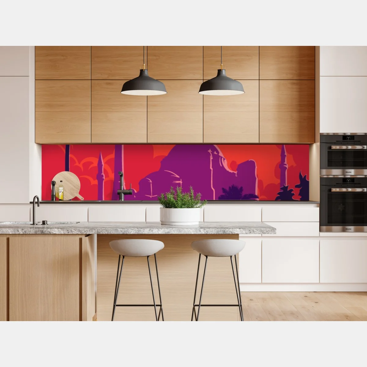 Naklejka repozycjonowalna zachód słońca nad Stambułem – Wallissimo® Naklejka repozycjonowalna zachód słońca nad Stambułem – Wallissimo®