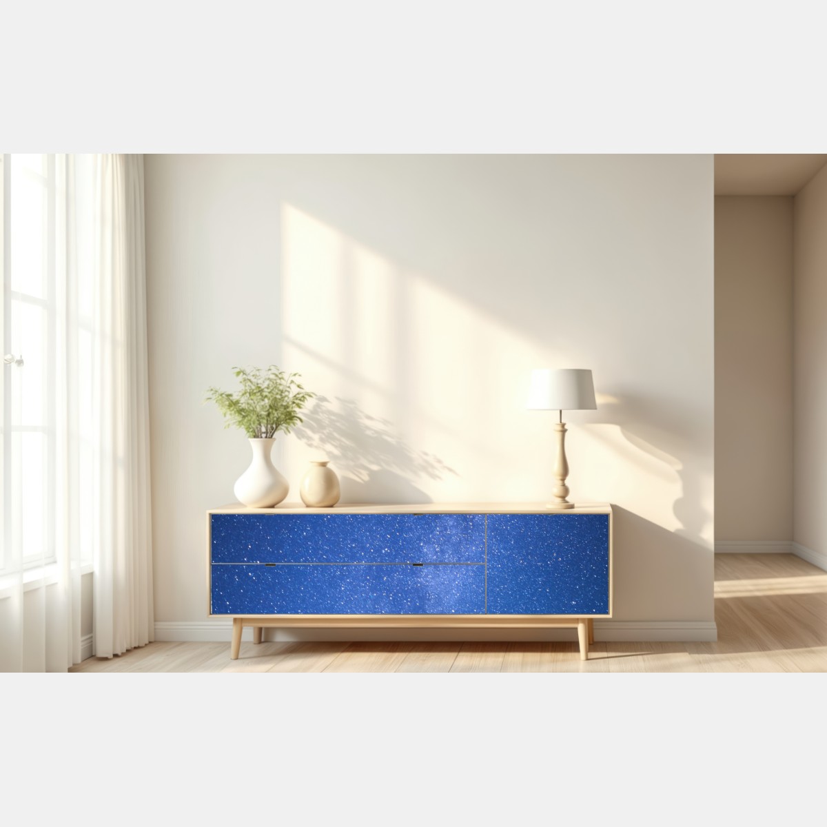 Naklejka repozycjonowalna gwiaździsta Droga Mleczna nad lasem – Wallissimo® Naklejka repozycjonowalna gwiaździsta Droga Mleczna nad lasem – Wallissimo®