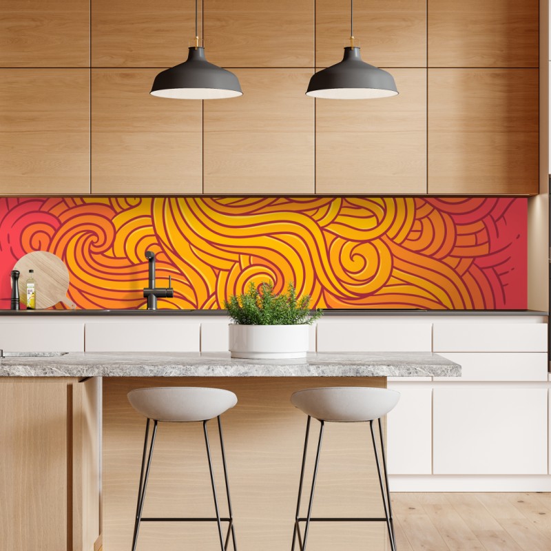 Naklejka repozycjonowalna beżowy liściasty wzór botaniczny – Wallissimo®