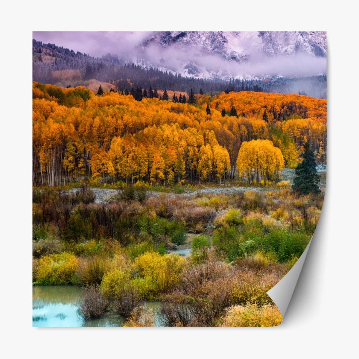 Naklejka repozycjonowalna różowy wschód słońca nad East Beckwith Mountain – Wallissimo® Naklejka repozycjonowalna różowy wschód słońca nad East Beckwith Mountain – Wallissimo®