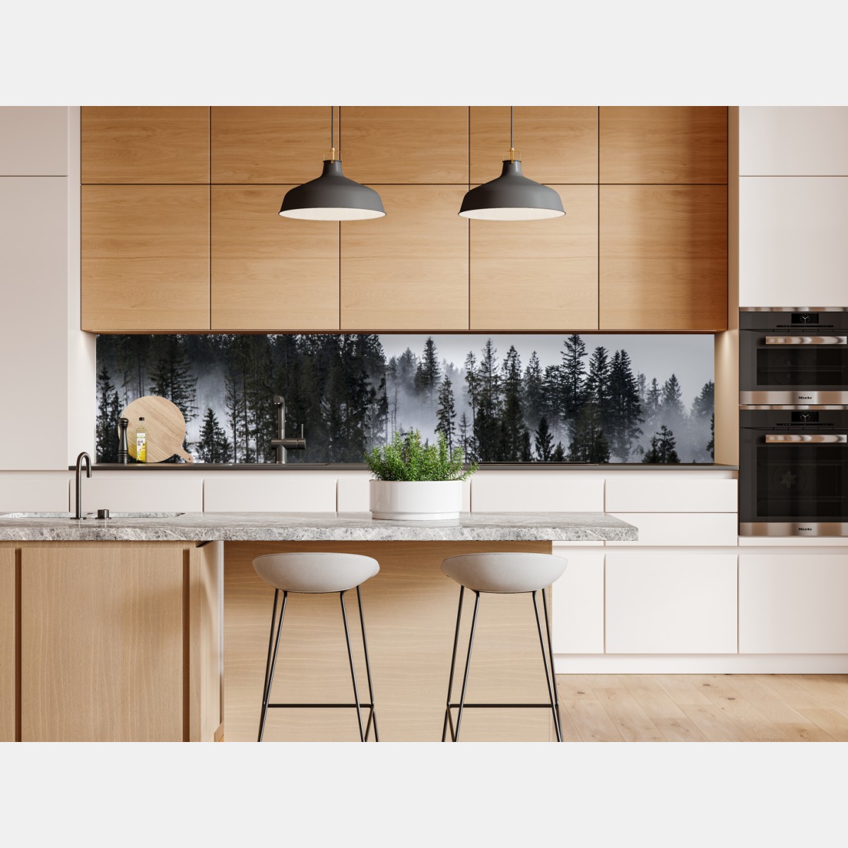 Naklejka repozycjonowalna Tatry w zimowej mgle – Wallissimo® Naklejka repozycjonowalna Tatry w zimowej mgle – Wallissimo®