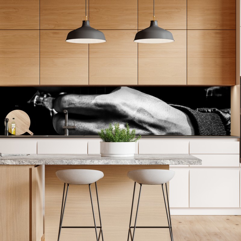 Naklejka repozycjonowalna widok z lotu ptaka na zatokę Port de Sóller – Wallissimo®