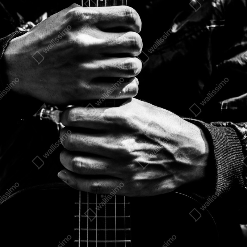 Naklejka repozycjonowalna ręce na gryfie gitary – Wallissimo® Naklejka repozycjonowalna ręce na gryfie gitary – Wallissimo®