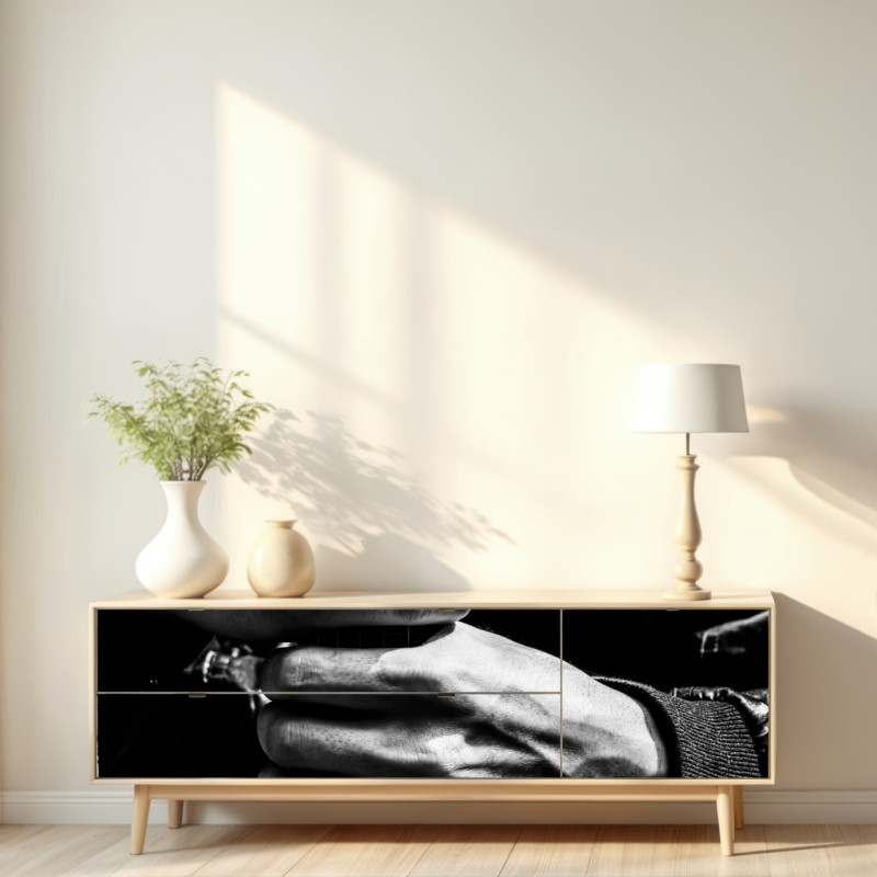 Naklejka repozycjonowalna ręce na gryfie gitary – Wallissimo® Naklejka repozycjonowalna ręce na gryfie gitary – Wallissimo®