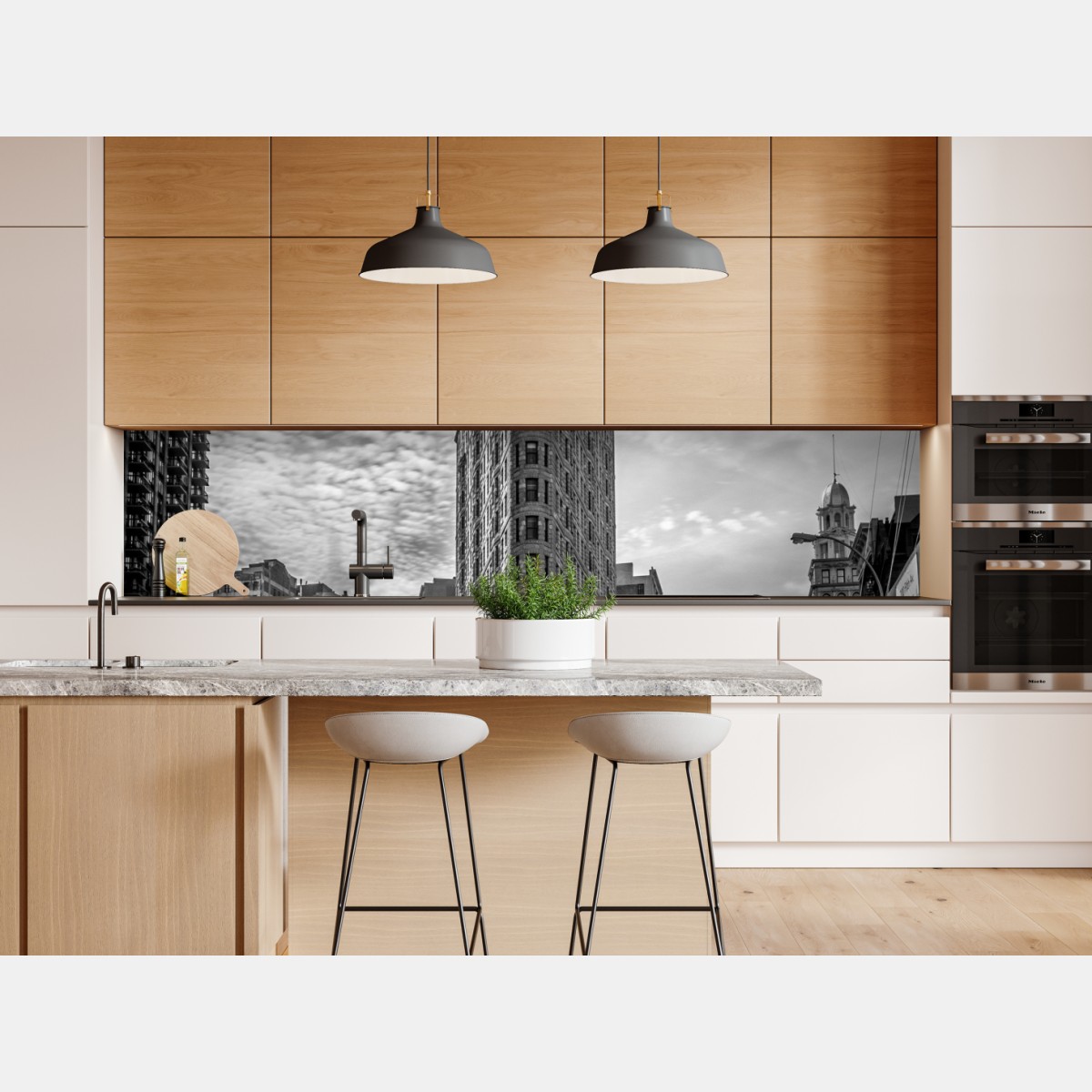 Naklejka repozycjonowalna Flatiron, Nowy Jork — architektura w monochromie – Wallissimo® Naklejka repozycjonowalna Flatiron, Nowy Jork — architektura w monochromie – Wallissimo®