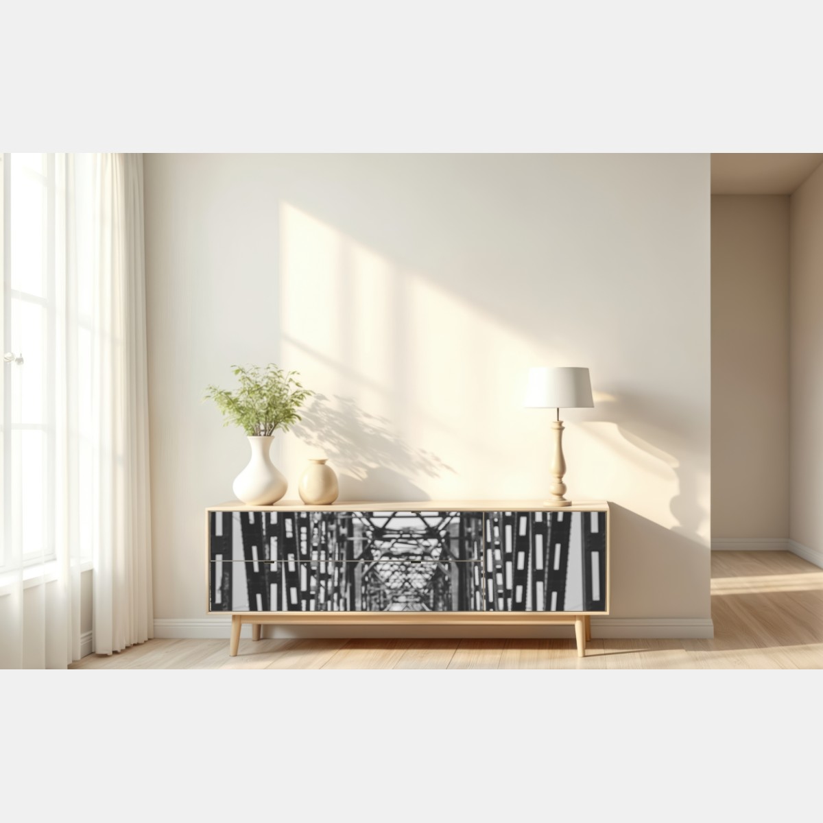 Naklejka repozycjonowalna stary most kolejowy z perspektywy – Wallissimo® Naklejka repozycjonowalna stary most kolejowy z perspektywy – Wallissimo®