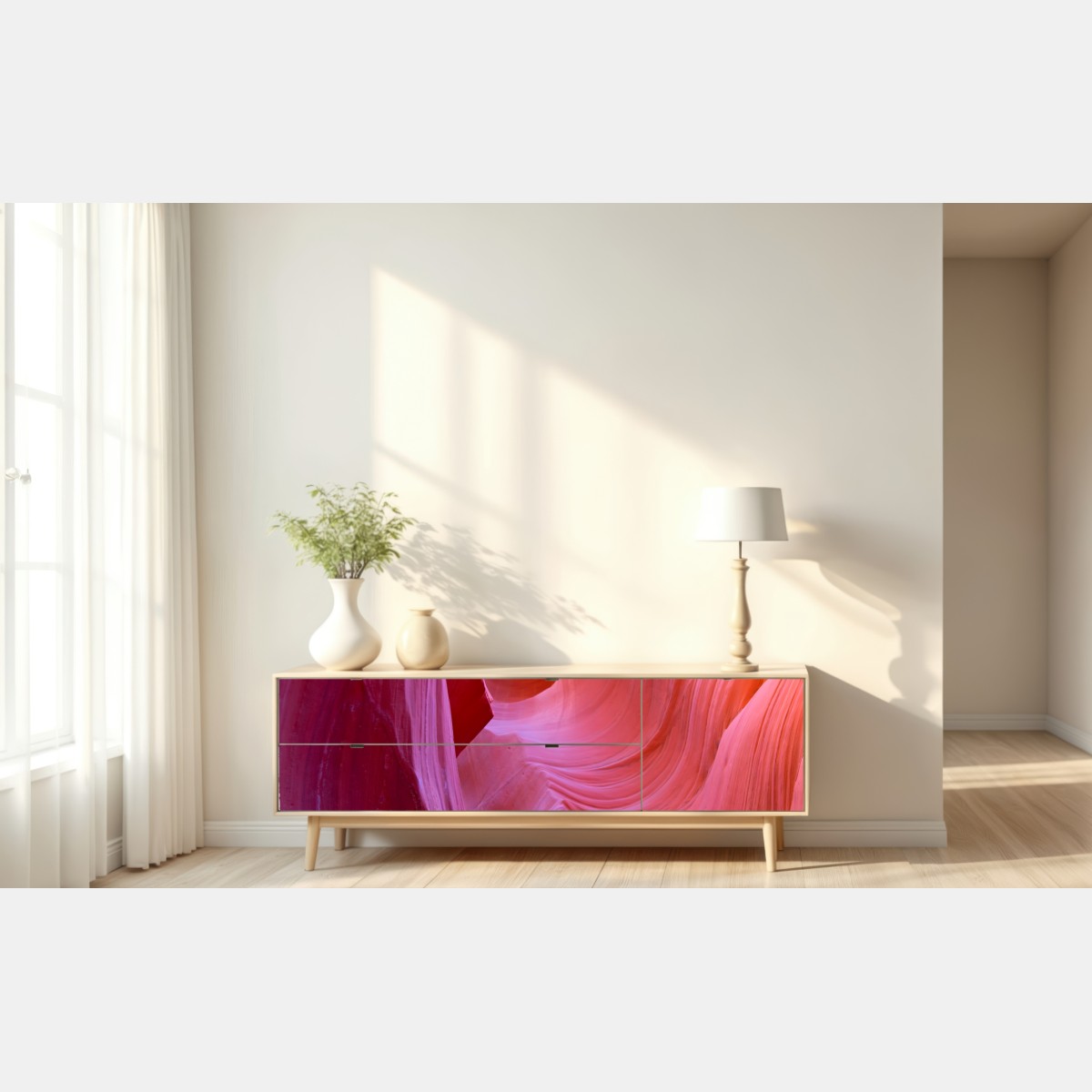 Naklejka repozycjonowalna Antelope Canyon fale piaskowca – Wallissimo® Naklejka repozycjonowalna Antelope Canyon fale piaskowca – Wallissimo®