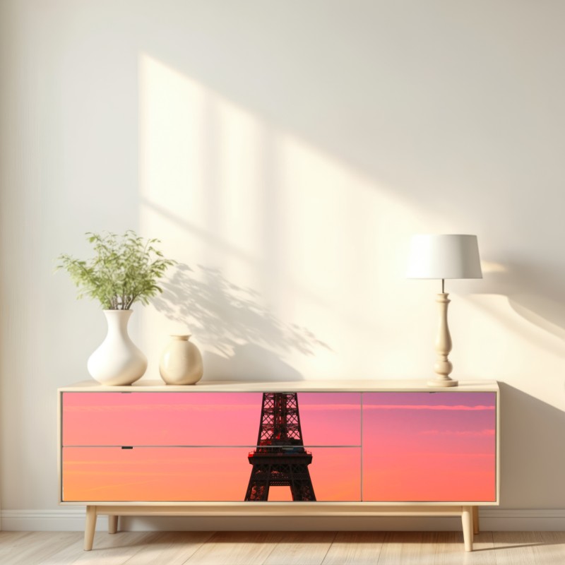 Naklejka repozycjonowalna świt nad Wieżą Eiffla – Wallissimo® Naklejka repozycjonowalna świt nad Wieżą Eiffla – Wallissimo®