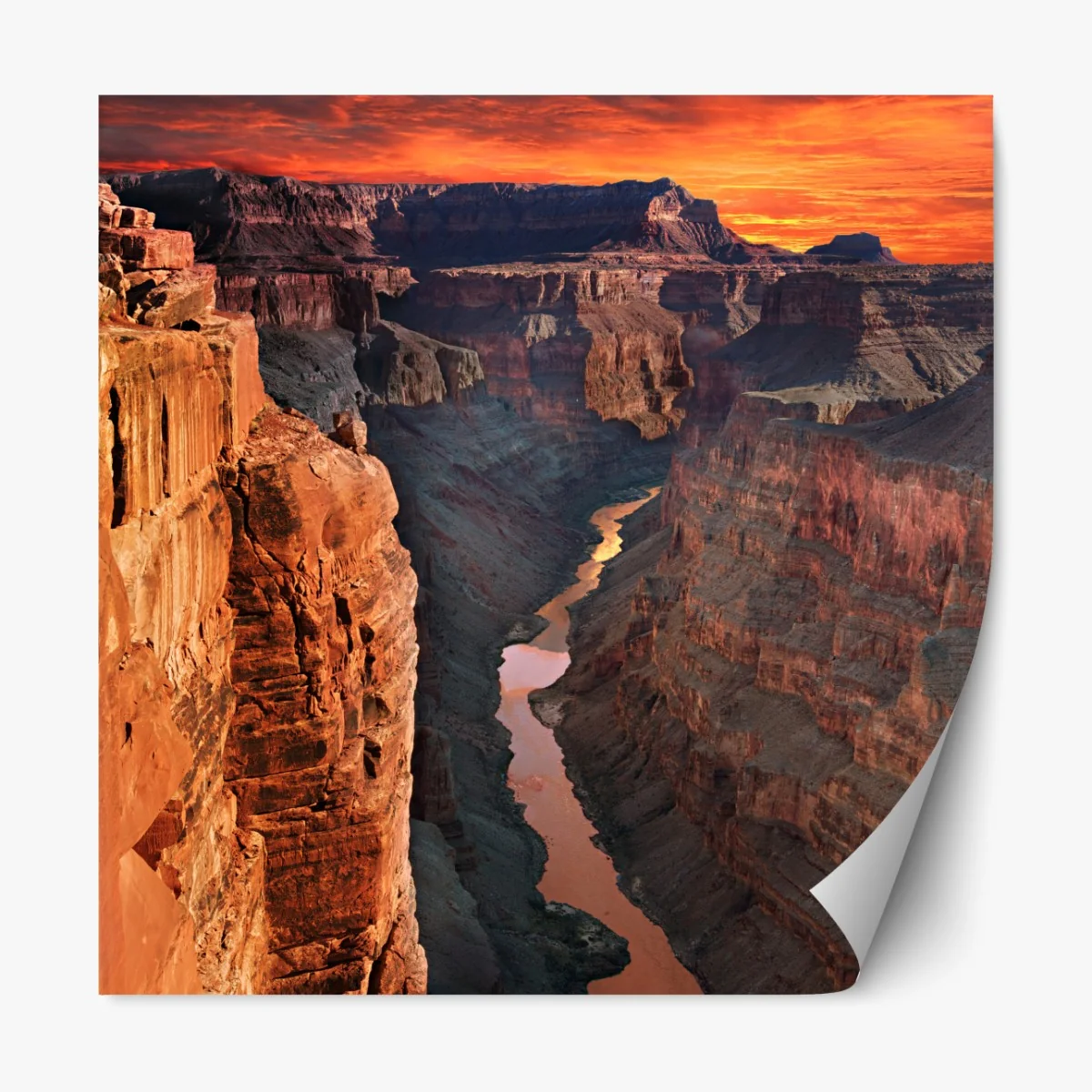 Naklejka repozycjonowalna Wielki Kanion panorama zachodu słońca – Wallissimo® Naklejka repozycjonowalna Wielki Kanion panorama zachodu słońca – Wallissimo®