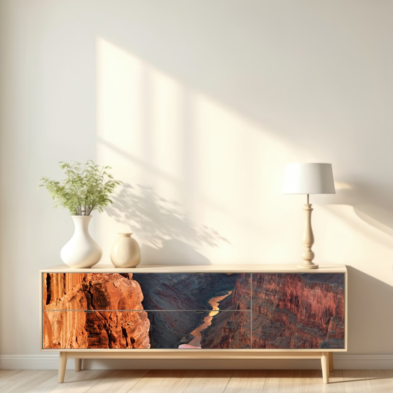 Naklejka repozycjonowalna Wielki Kanion panorama zachodu słońca – Wallissimo® Naklejka repozycjonowalna Wielki Kanion panorama zachodu słońca – Wallissimo®