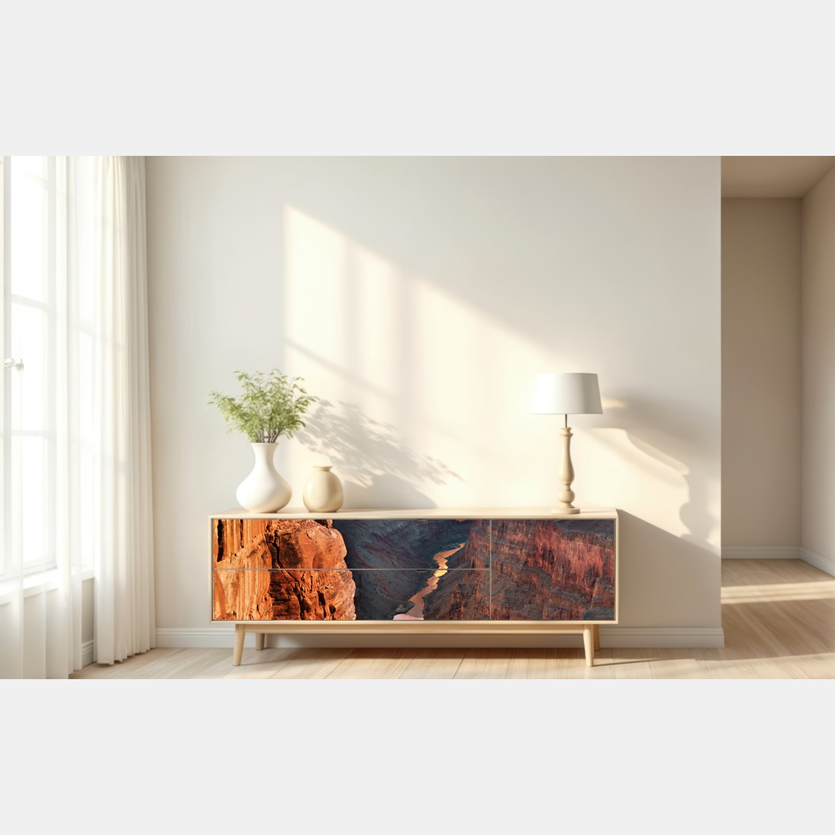 Naklejka repozycjonowalna Wielki Kanion panorama zachodu słońca – Wallissimo® Naklejka repozycjonowalna Wielki Kanion panorama zachodu słońca – Wallissimo®