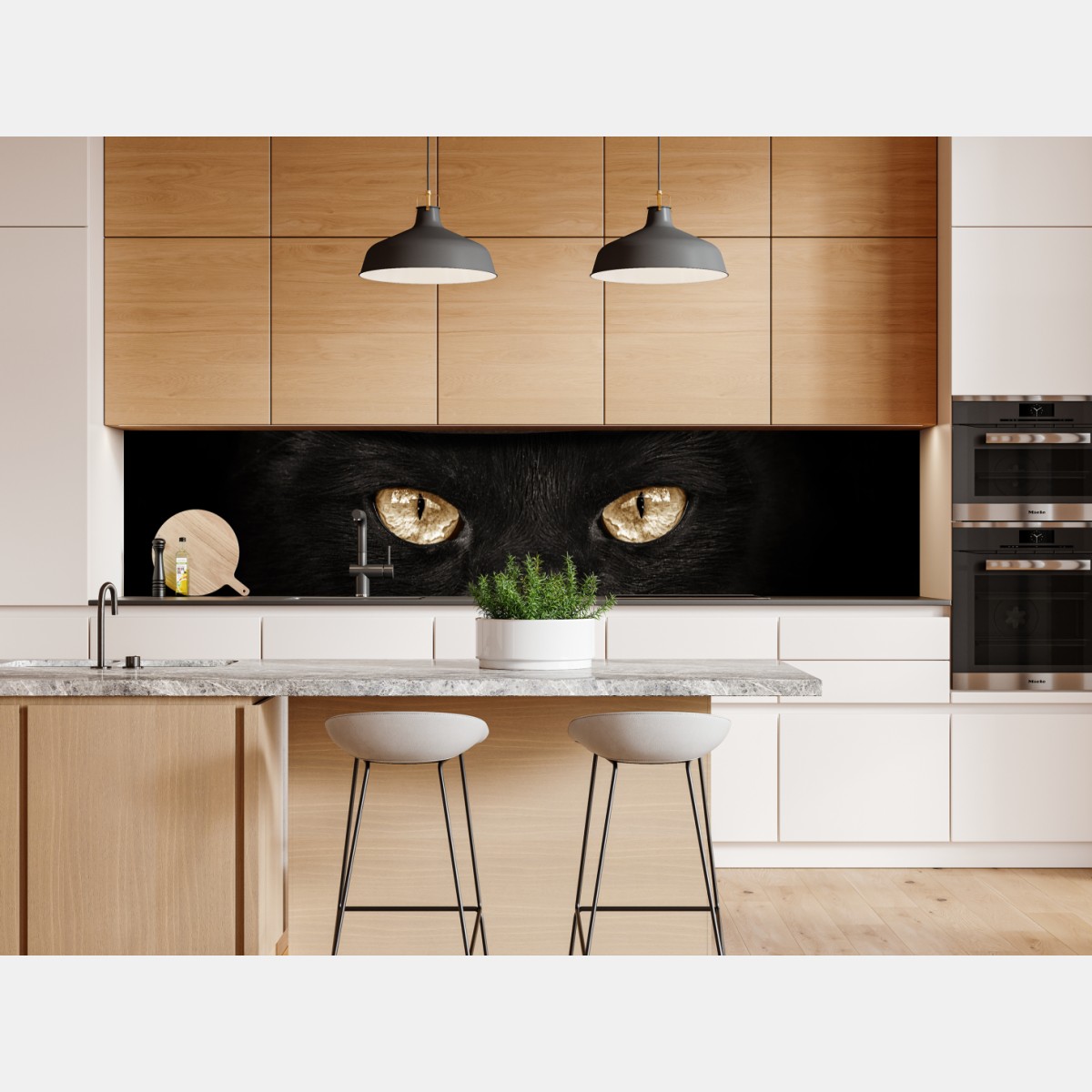 Naklejka repozycjonowalna elegancki czarny kot w cylindrze i muszce – Wallissimo® Naklejka repozycjonowalna elegancki czarny kot w cylindrze i muszce – Wallissimo®