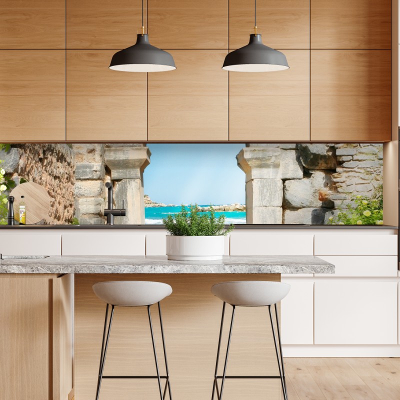 Naklejka repozycjonowalna intensywny fioletowy 3d wir wstęg – Wallissimo®