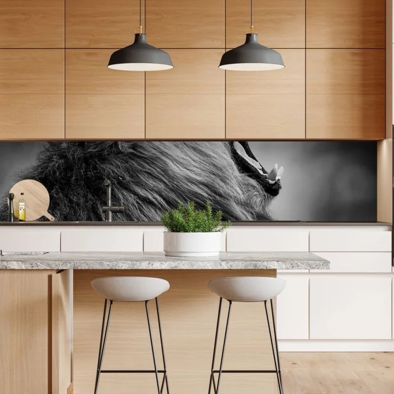 Naklejka repozycjonowalna ręcznie rysowany wzór koi i lotosu – Wallissimo®