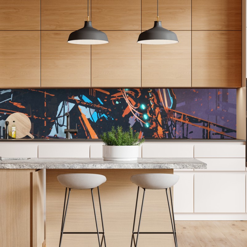 Naklejka repozycjonowalna zebra w monochromatycznych paskach – Wallissimo®