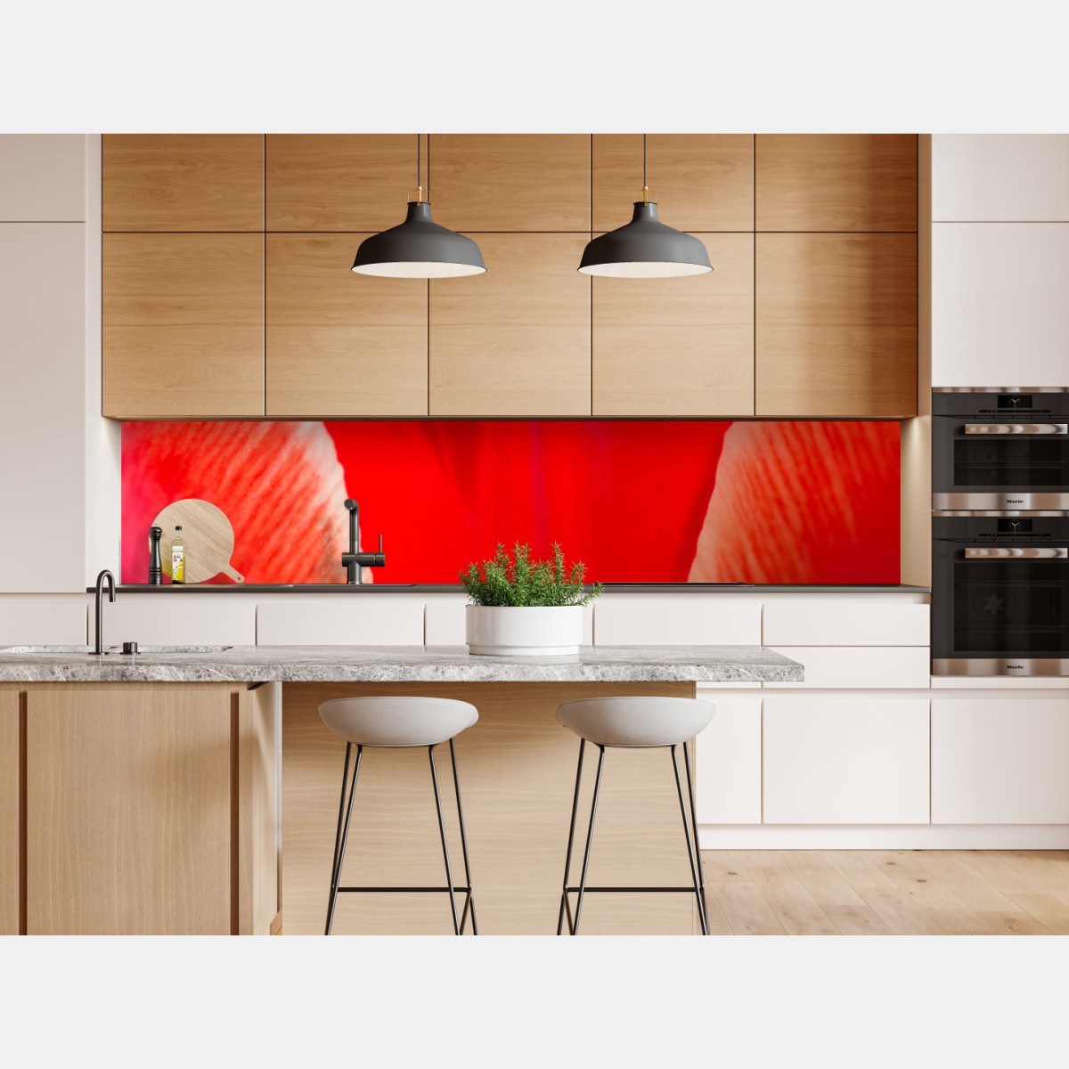 Naklejka repozycjonowalna intensywny czerwony tulipan zbliżenie – Wallissimo® Naklejka repozycjonowalna intensywny czerwony tulipan zbliżenie – Wallissimo®