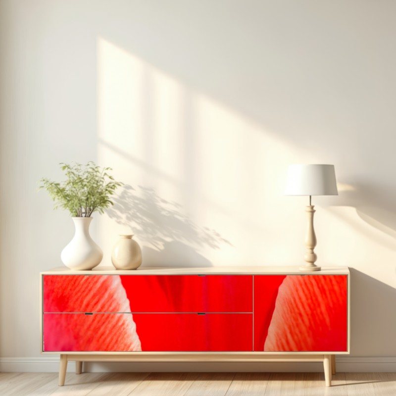 Naklejka repozycjonowalna intensywny czerwony tulipan zbliżenie – Wallissimo® Naklejka repozycjonowalna intensywny czerwony tulipan zbliżenie – Wallissimo®