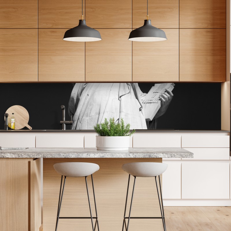 Naklejka repozycjonowalna złoty kwiatowy ornament na granatowym tle – Wallissimo®