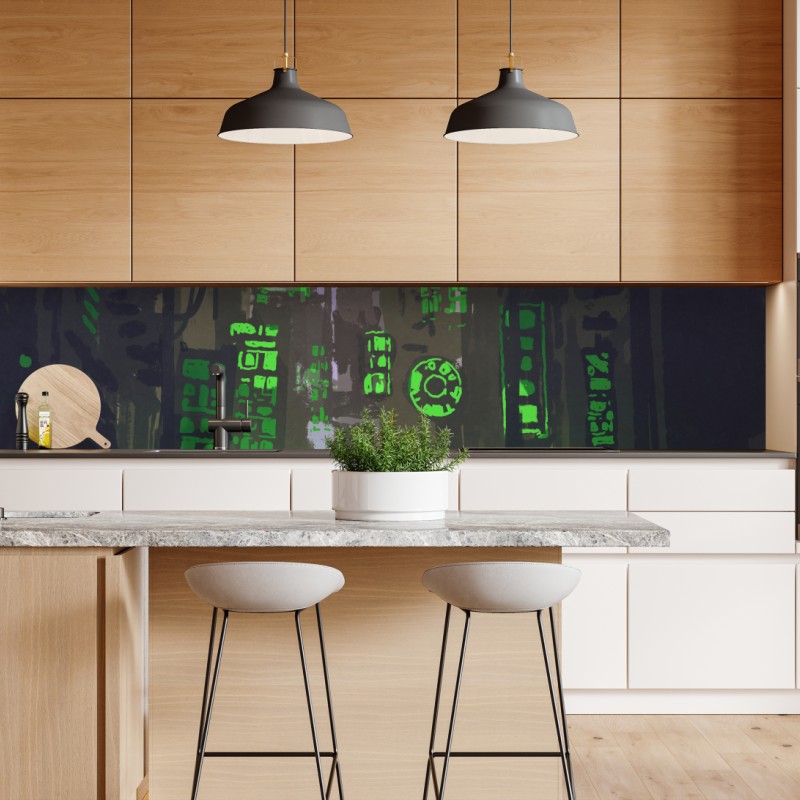 Naklejka repozycjonowalna delikatny turkusowy wzór botaniczny – Wallissimo®