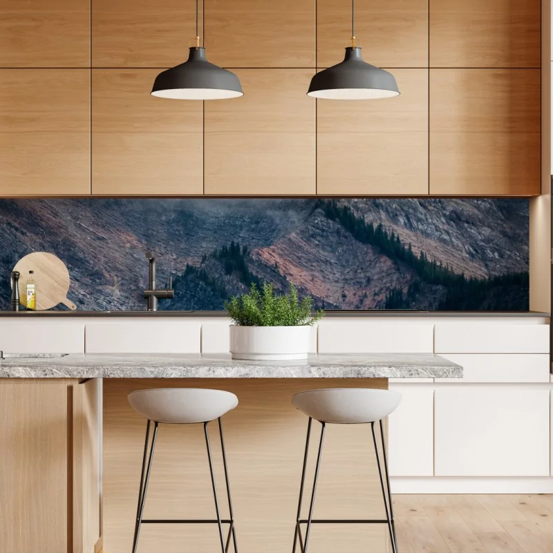 Naklejka repozycjonowalna ciemna faktura marmuru z niebieskimi żyłkami – Wallissimo®