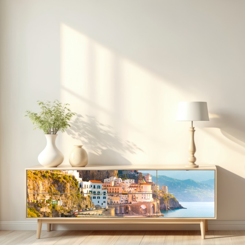 Naklejka repozycjonowalna słoneczne wybrzeże Amalfi – Wallissimo® Naklejka repozycjonowalna słoneczne wybrzeże Amalfi – Wallissimo®