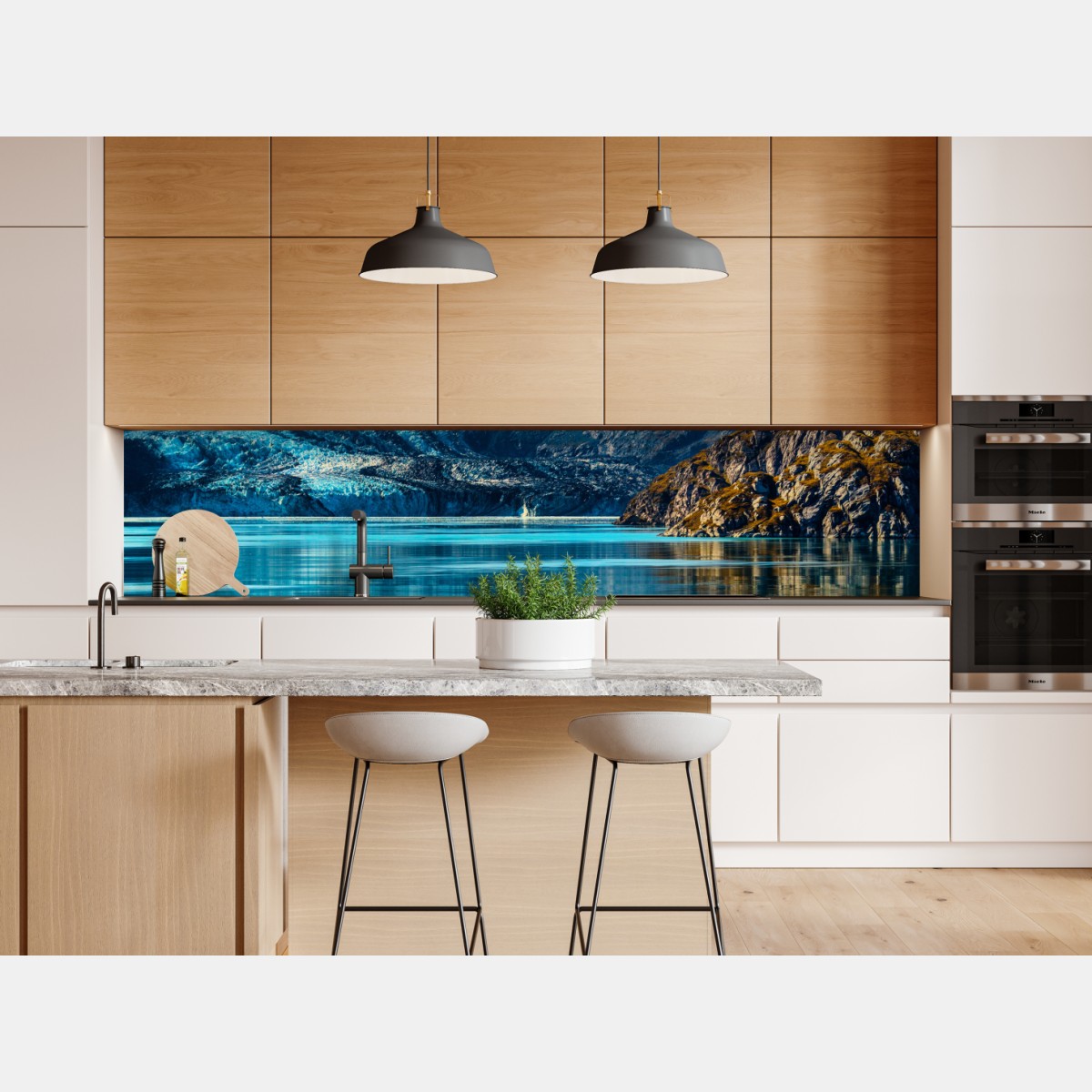 Naklejka repozycjonowalna spokojne turkusowe jezioro górskie – Wallissimo® Naklejka repozycjonowalna spokojne turkusowe jezioro górskie – Wallissimo®