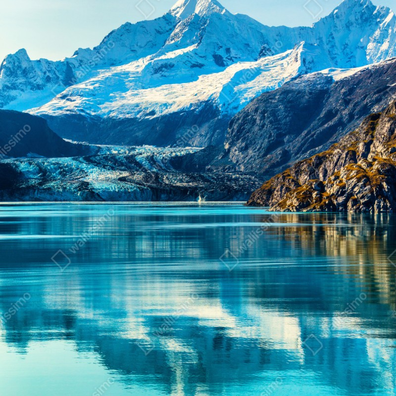 Naklejka repozycjonowalna spokojne turkusowe jezioro górskie – Wallissimo® Naklejka repozycjonowalna spokojne turkusowe jezioro górskie – Wallissimo®