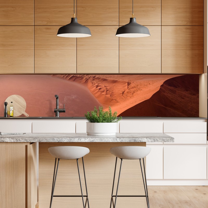 Naklejka repozycjonowalna odważne czerwone geometryczne bloki – Wallissimo®