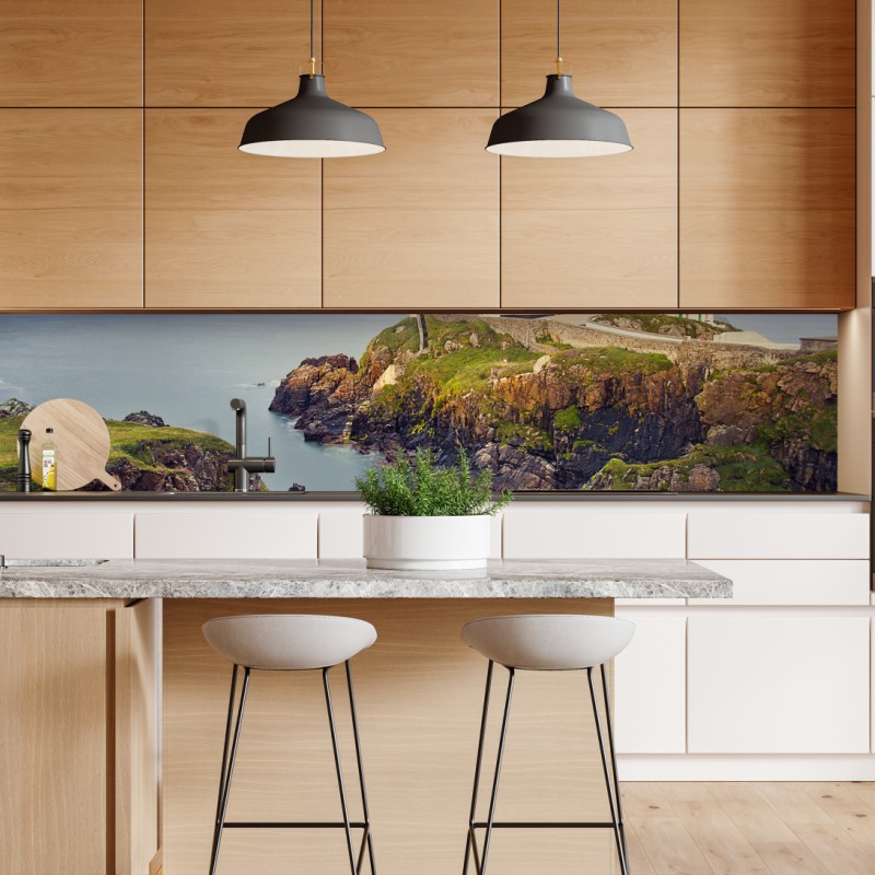 Naklejka repozycjonowalna złote liście w stylu line art – Wallissimo®