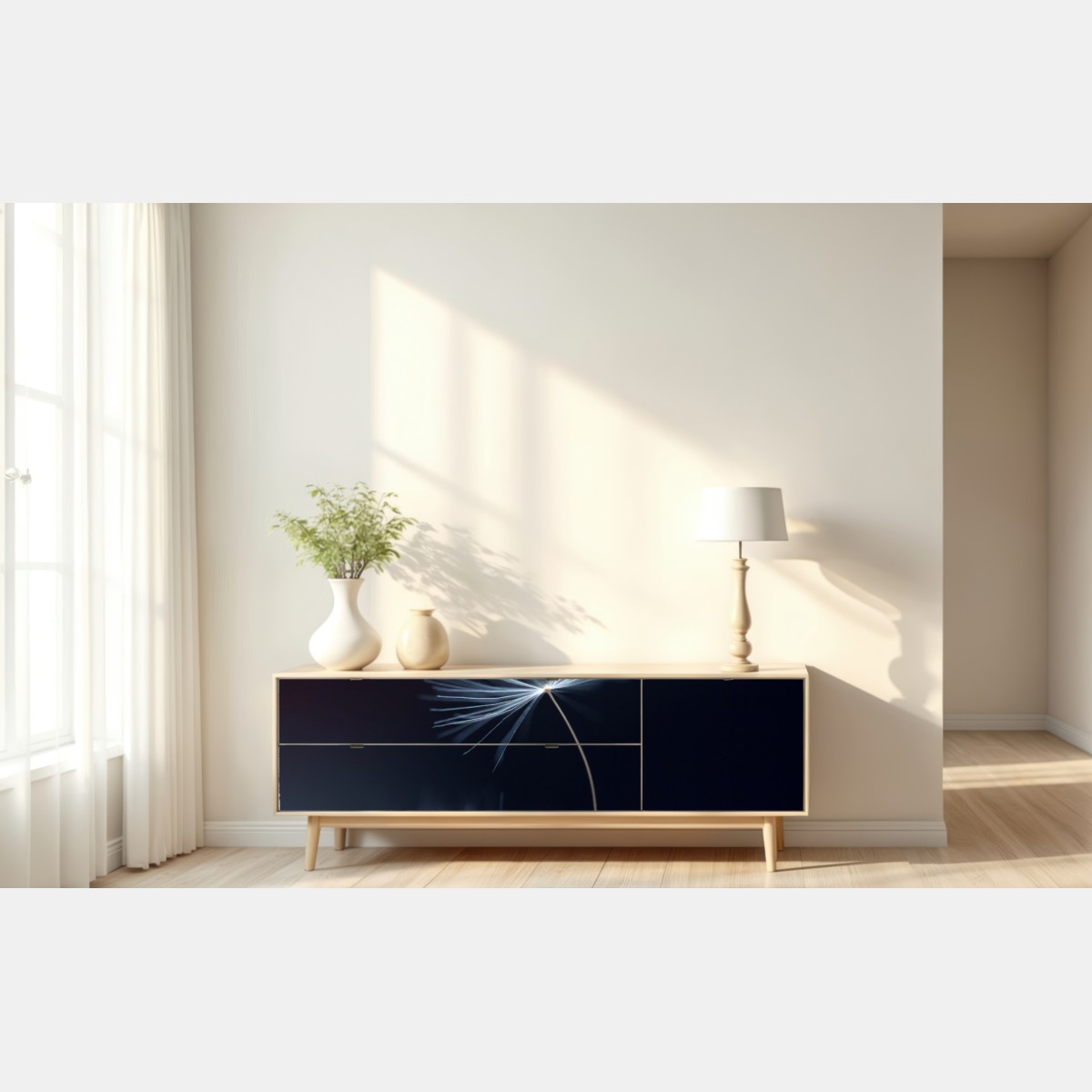 Naklejka repozycjonowalna delikatne zbliżenie nasiona dmuchawca – Wallissimo® Naklejka repozycjonowalna delikatne zbliżenie nasiona dmuchawca – Wallissimo®