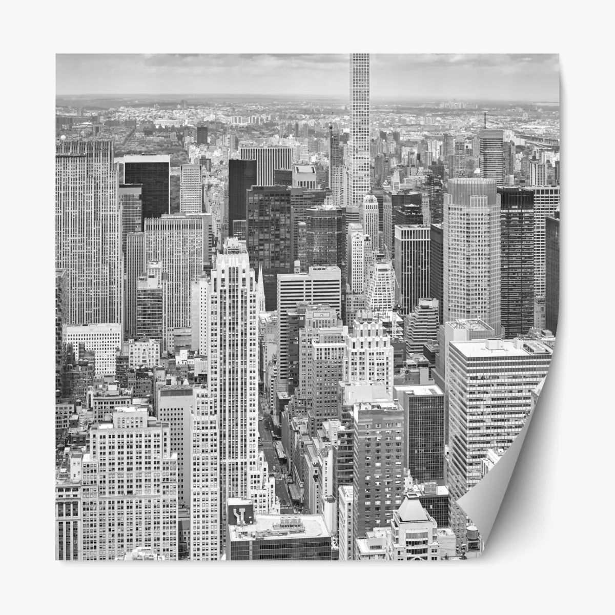 Naklejka repozycjonowalna panorama Nowego Jorku w monochromie – Wallissimo® Naklejka repozycjonowalna panorama Nowego Jorku w monochromie – Wallissimo®