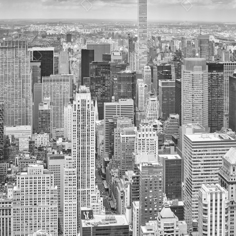 Naklejka repozycjonowalna panorama Nowego Jorku w monochromie – Wallissimo® Naklejka repozycjonowalna panorama Nowego Jorku w monochromie – Wallissimo®