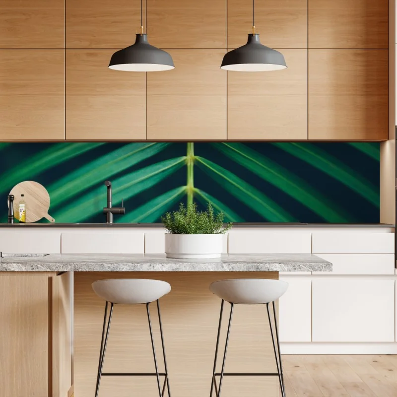 Naklejka repozycjonowalna geometryczna abstrakcja w odcieniach niebieskiego – Wallissimo®