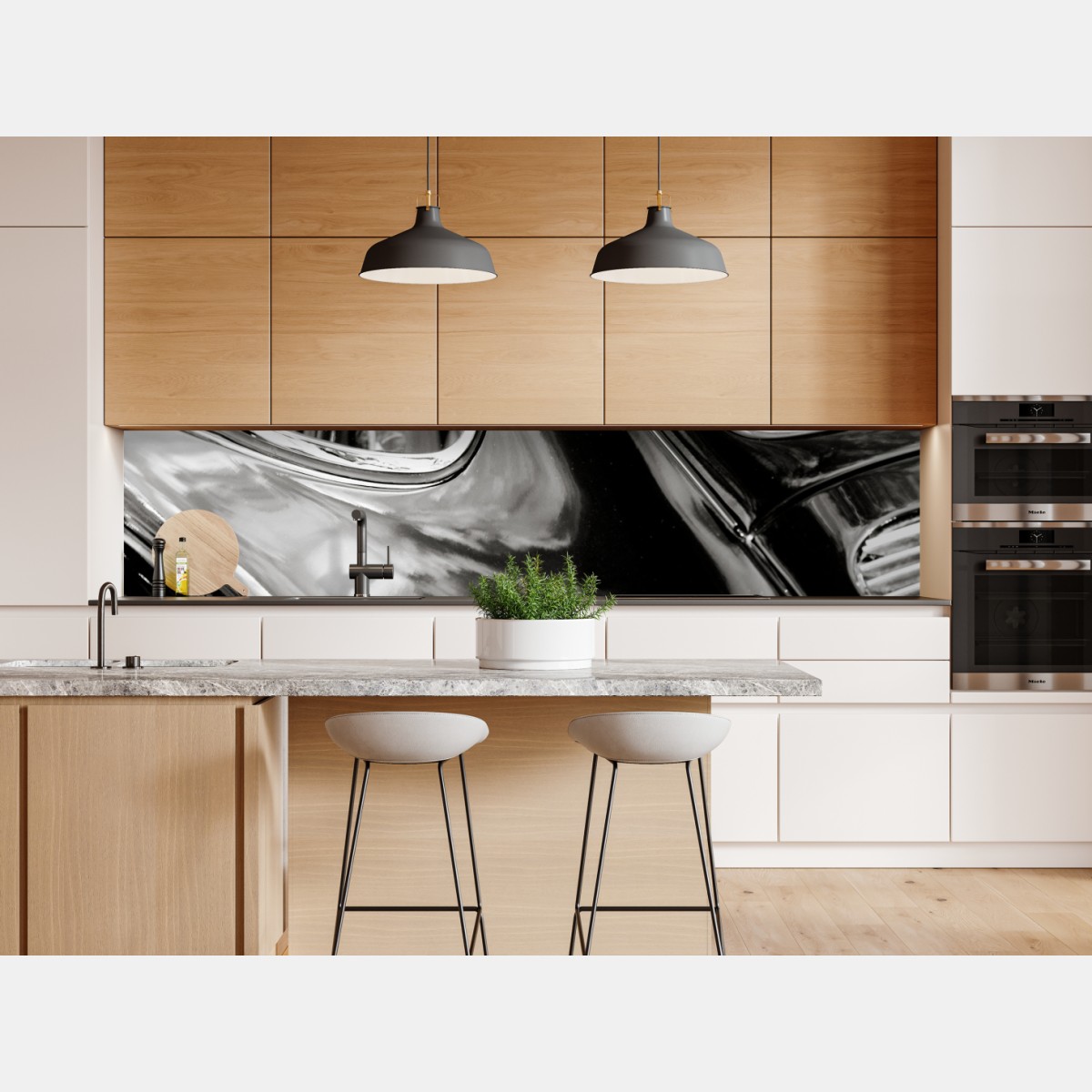 Naklejka repozycjonowalna zabytkowy tył samochodu w czerni i bieli – Wallissimo® Naklejka repozycjonowalna zabytkowy tył samochodu w czerni i bieli – Wallissimo®