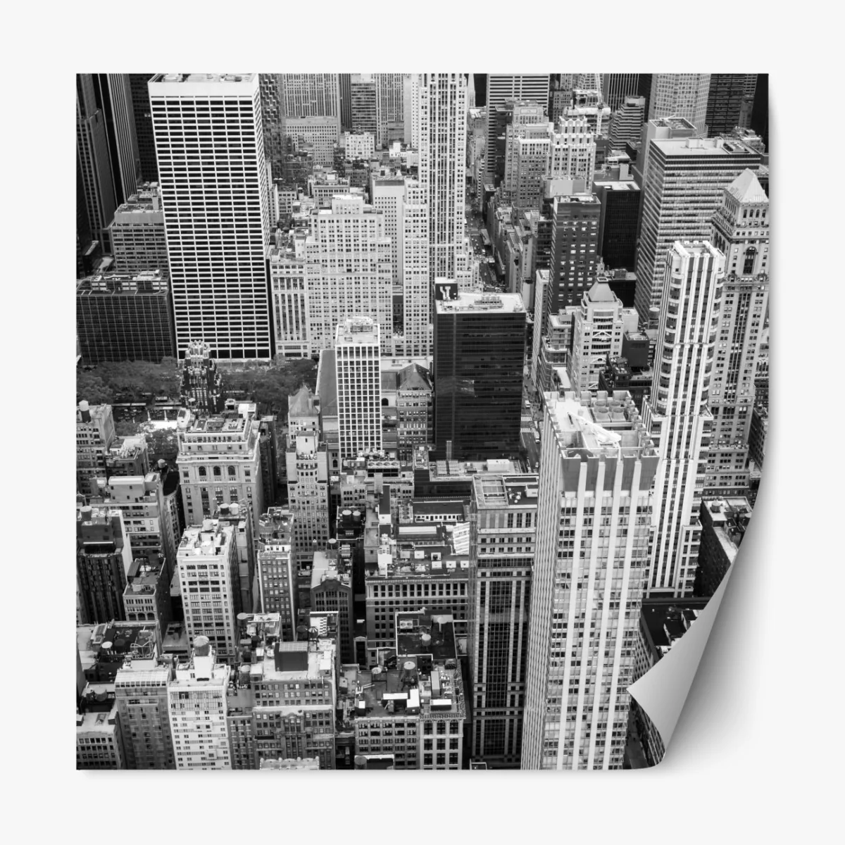 Naklejka repozycjonowalna czarno-biała panorama miasta – Wallissimo® Naklejka repozycjonowalna czarno-biała panorama miasta – Wallissimo®