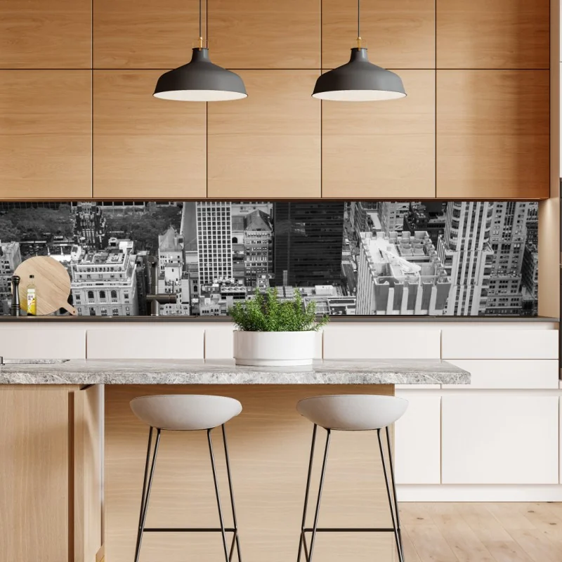 Naklejka repozycjonowalna unoszące się pęcherzyki oleju na głębokim gradiencie – Wallissimo®