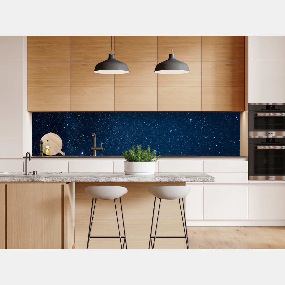 Naklejka repozycjonowalna głębokie niebieskie gwiaździste niebo – Wallissimo® Naklejka repozycjonowalna głębokie niebieskie gwiaździste niebo – Wallissimo®