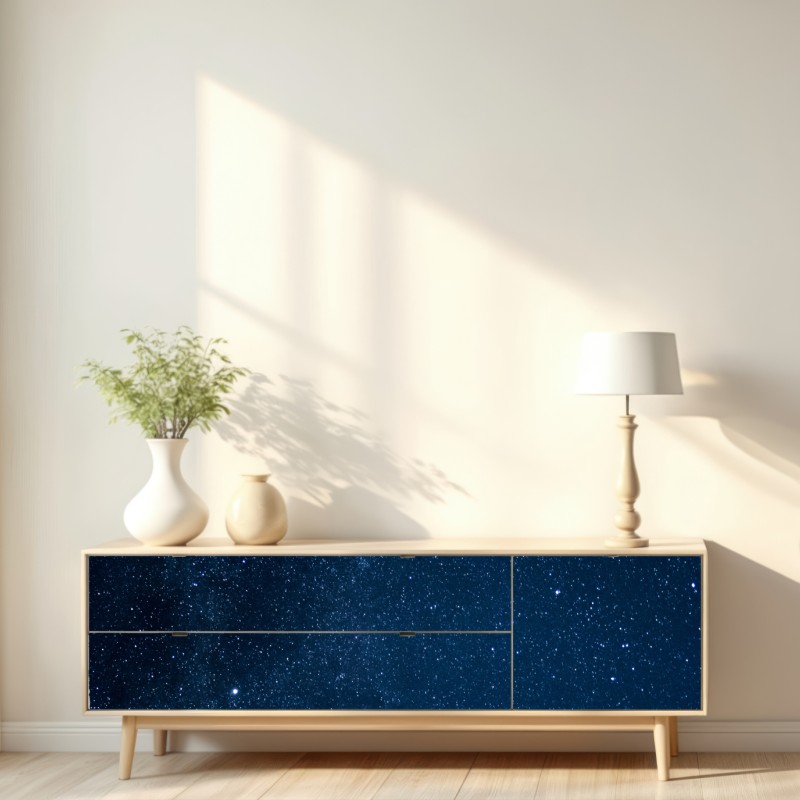 Naklejka repozycjonowalna głębokie niebieskie gwiaździste niebo – Wallissimo® Naklejka repozycjonowalna głębokie niebieskie gwiaździste niebo – Wallissimo®