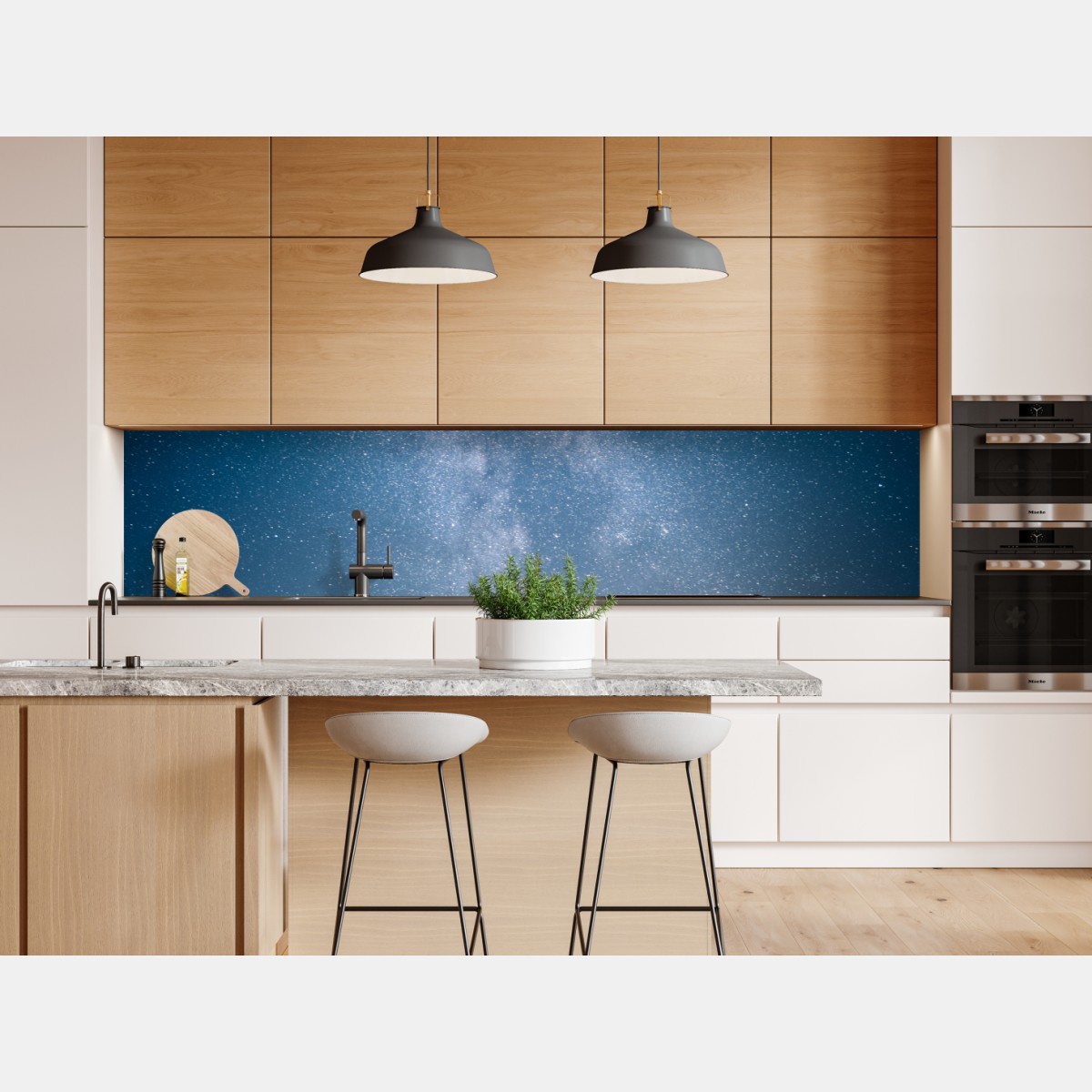 Naklejka repozycjonowalna droga mleczna nad górskim odbiciem – Wallissimo® Naklejka repozycjonowalna droga mleczna nad górskim odbiciem – Wallissimo®