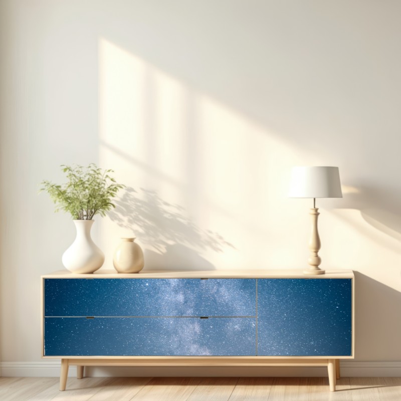 Naklejka repozycjonowalna droga mleczna nad górskim odbiciem – Wallissimo® Naklejka repozycjonowalna droga mleczna nad górskim odbiciem – Wallissimo®