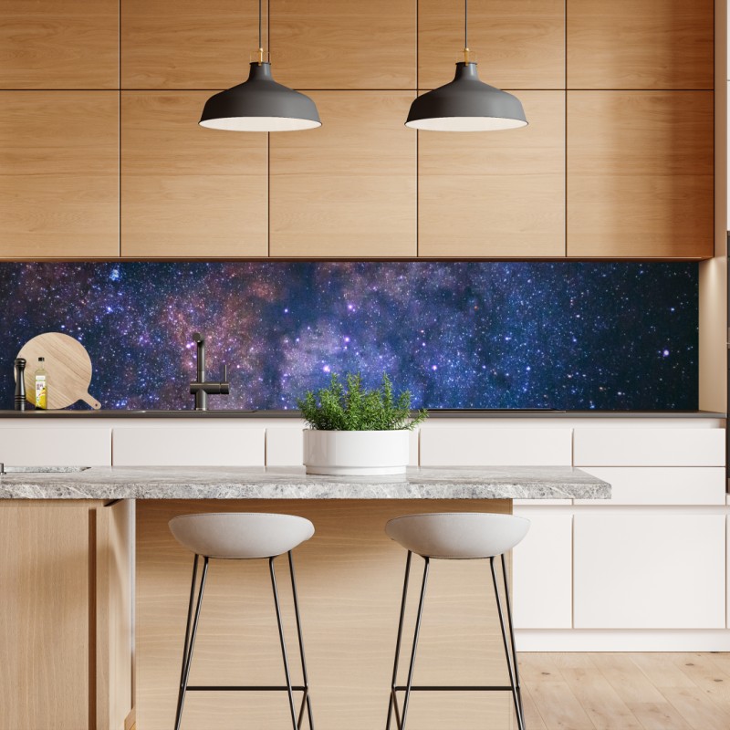 Naklejka repozycjonowalna niebieska geometryczna kompozycja 3d – Wallissimo®