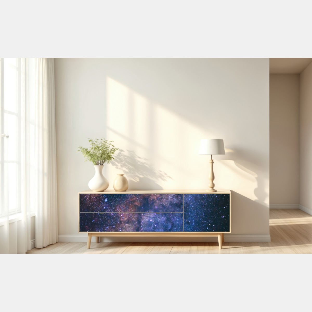 Naklejka repozycjonowalna droga mleczna nocne niebo – Wallissimo® Naklejka repozycjonowalna droga mleczna nocne niebo – Wallissimo®
