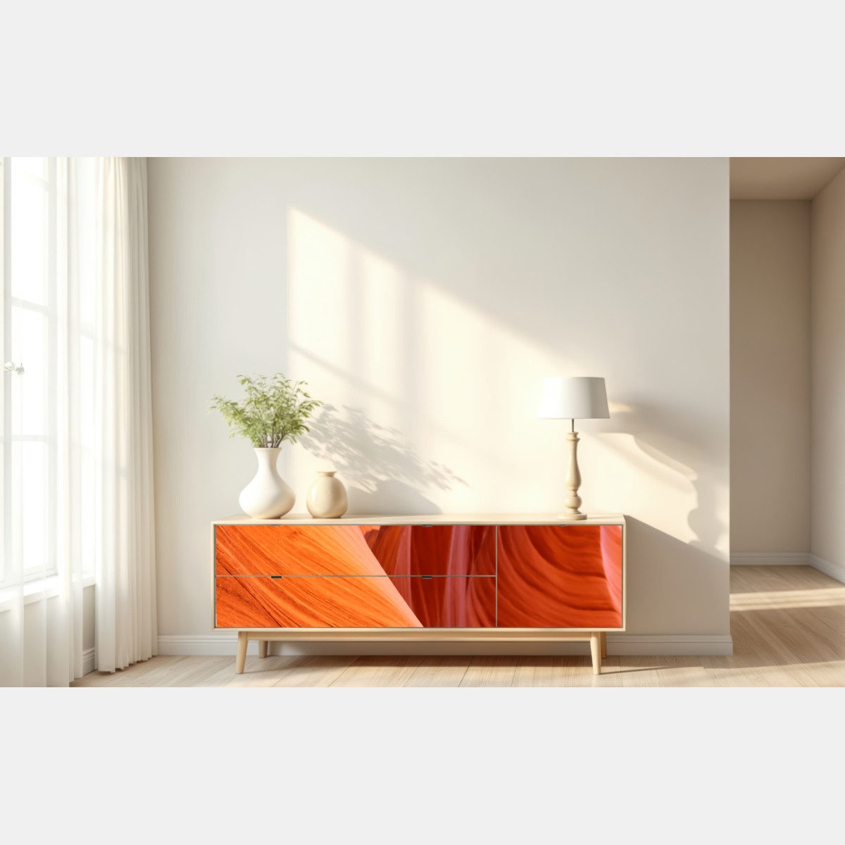 Naklejka repozycjonowalna ciepły piaskowiec kanion abstrakcja – Wallissimo® Naklejka repozycjonowalna ciepły piaskowiec kanion abstrakcja – Wallissimo®