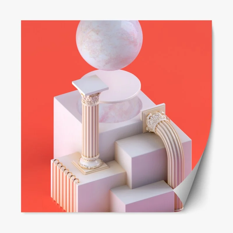 Naklejka repozycjonowalna turkusowy dmuchawiec z bliska – Wallissimo®