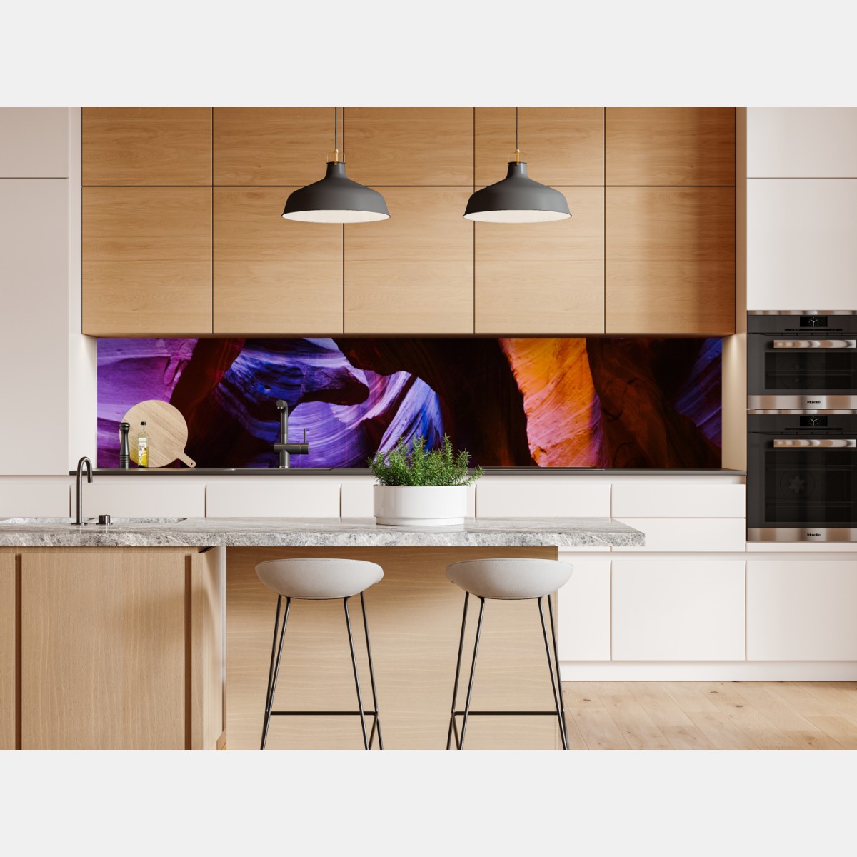 Naklejka repozycjonowalna żywe formacje skalne w wąwozie – Wallissimo® Naklejka repozycjonowalna żywe formacje skalne w wąwozie – Wallissimo®