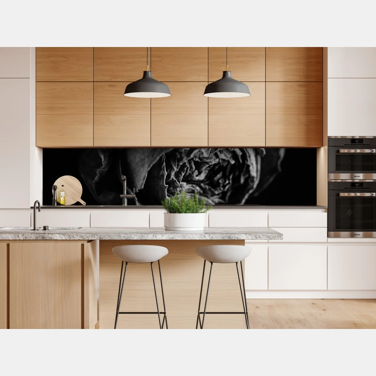 Naklejka repozycjonowalna monochromatyczna suszona róża – Wallissimo® Naklejka repozycjonowalna monochromatyczna suszona róża – Wallissimo®